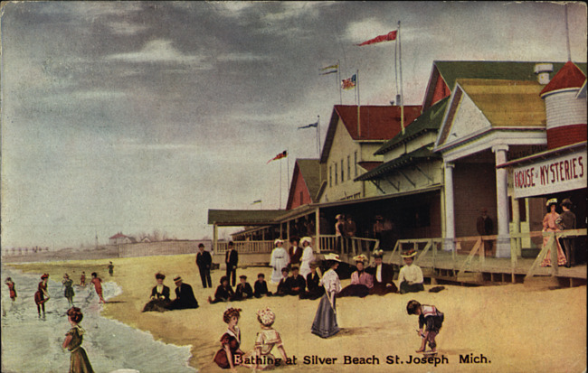 Bathing near the Boardwalk at Silver Beach