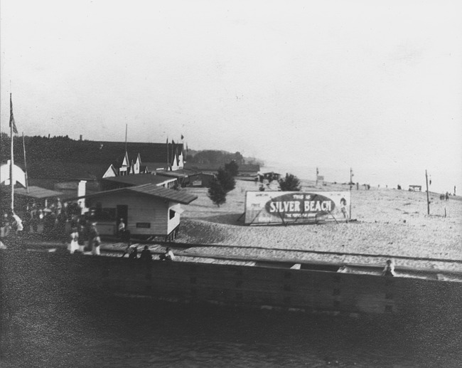 Panoramic View, Silver Beach sign