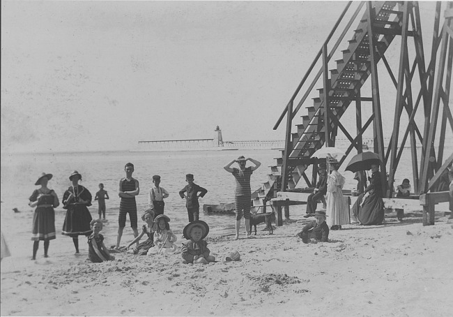 Beach Scene at Toboggan Slide