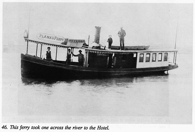Ferry that took passengers back and forth across the St. Joseph River