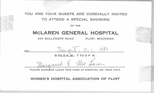 Margaret McLaren Invitation to Private Opening