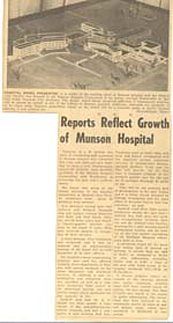 Reports Reflect Growth of Munson Hospital