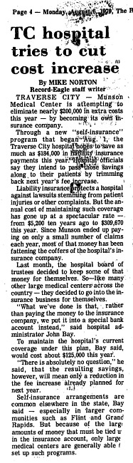 TC Hospital Tries to Cut Cost Increase