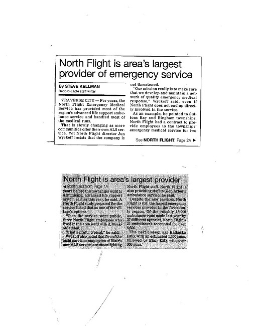 North Flight is Area's Largest Provider of Emergency Service