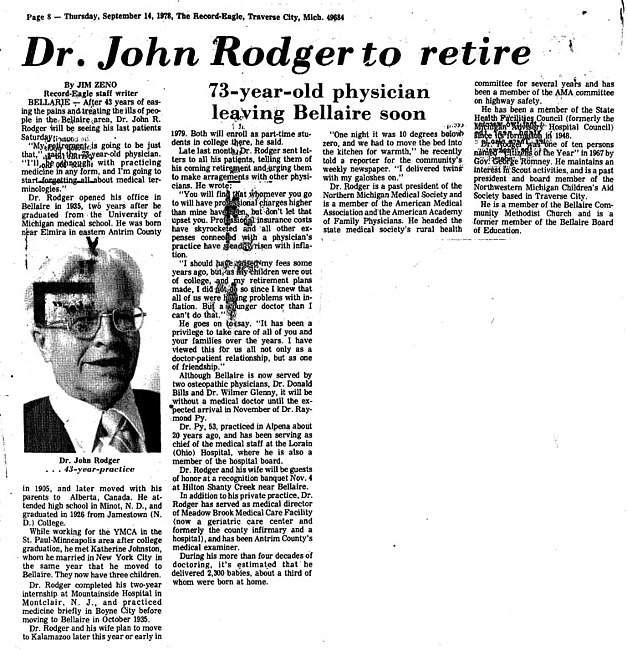 Dr. John Rodger to Retire