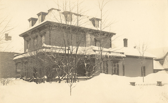 Hall home in winter