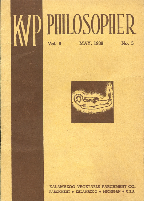 KVP Philosopher Vol. 8, No. 5, May 1939 booklet
