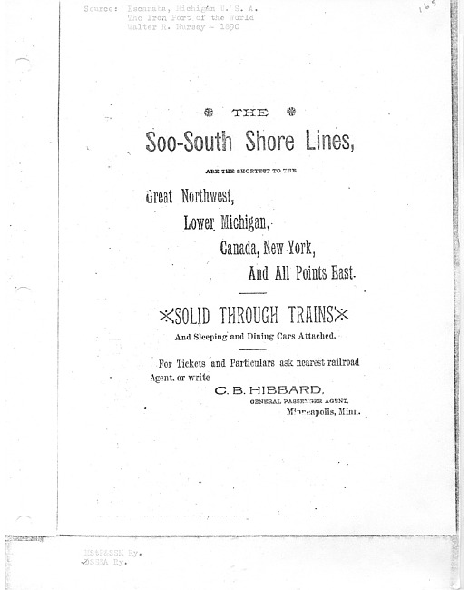 Soo-South shore lines