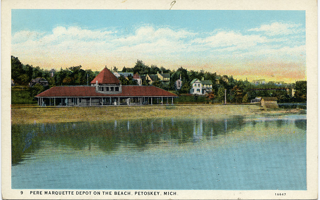 Pere Marquette Depot on the Beach, Petoskey, Michigan