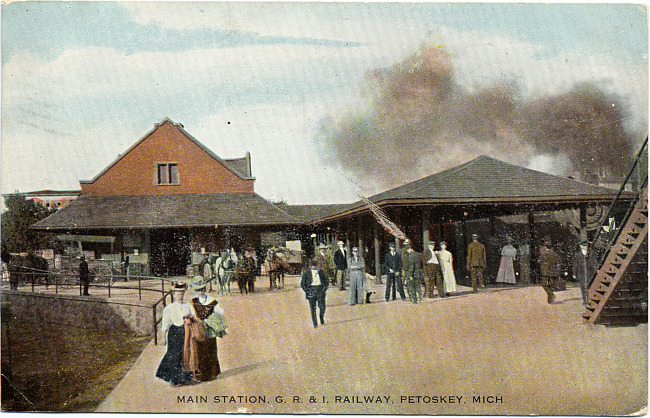 Main Station, G.R. & I. Railway, Petoskey, Michigan