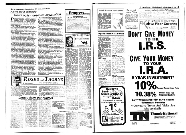 Clippings from The progress advance. Vol. 82 no. 29 (1980 January 27)