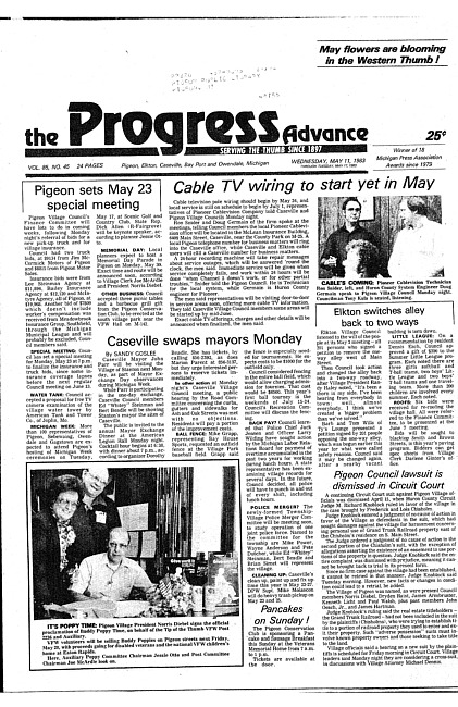 Clippings from The progress advance. Vol. 85 no. 45 (1983 May 11)