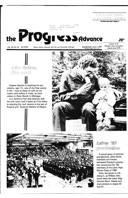 Clippings from The progress advance. Vol. 85 no. 48 (1983 June 1)