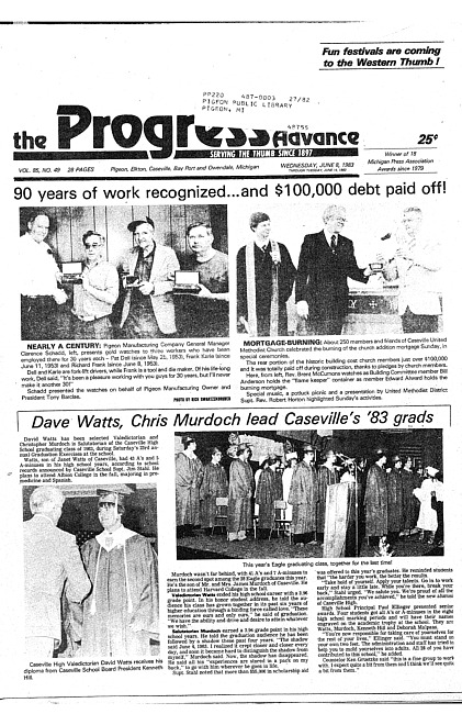 Clippings from The progress advance. Vol. 85 no. 49 (1983 June 8)