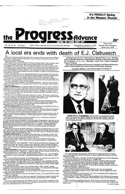 Clippings from The progress advance. Vol. 86 no. 38 (1980 January 10)