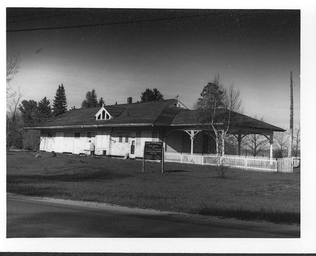 Depot with grant sign