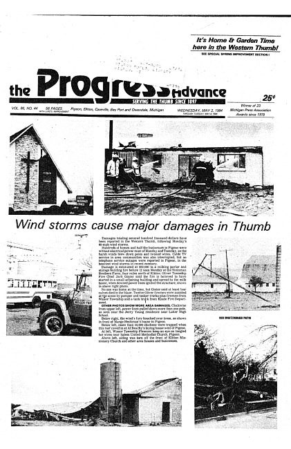 Clippings from The progress advance. Vol. 86 no. 44 (1984 May 2)