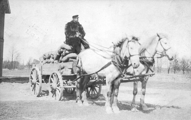 Henry H. Bouwman hauling fertilizer