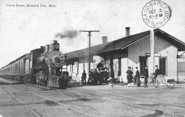 Union Depot and steam train