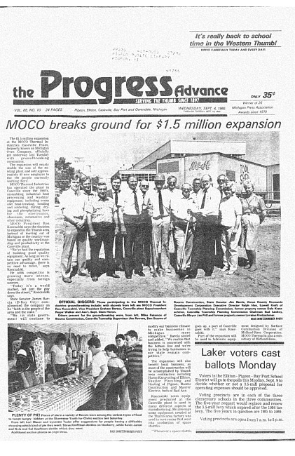 Clippings from The progress advance. Vol. 88 no. 10 (1985 September 4)