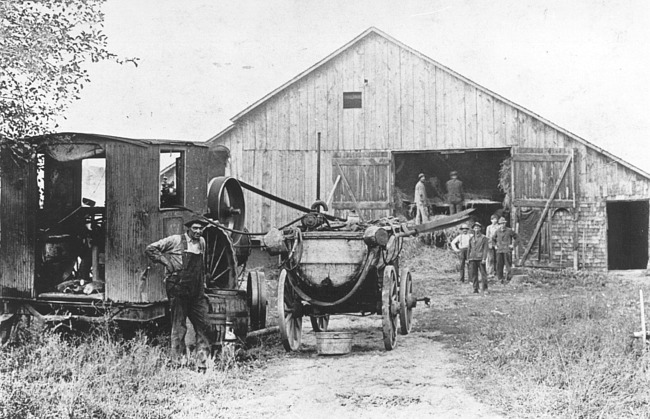 Men working on farm