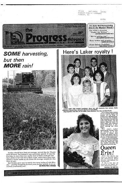 Clippings from The progress advance. Vol. 89 no. 14 (1986 October 1)