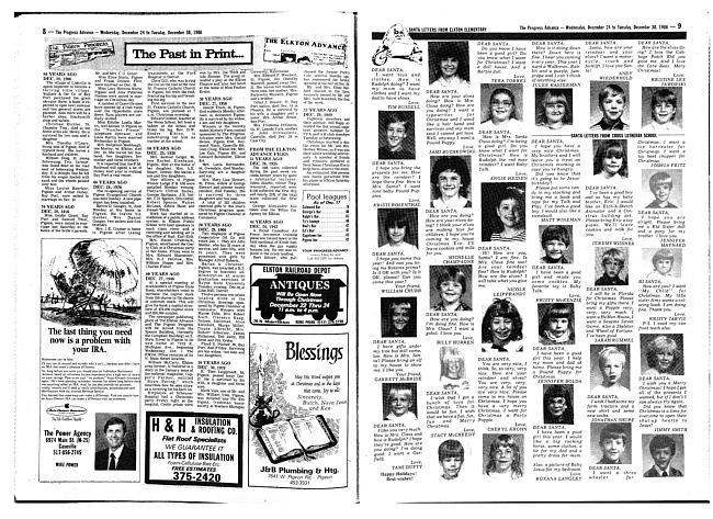 Clippings from The progress advance. Vol. 89 no. 26 (1986 December 24)