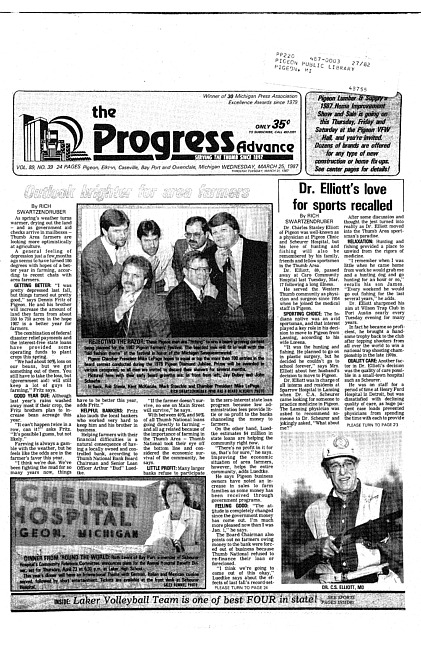 Clippings from The progress advance. Vol. 89 no. 39 (1987 March 25)