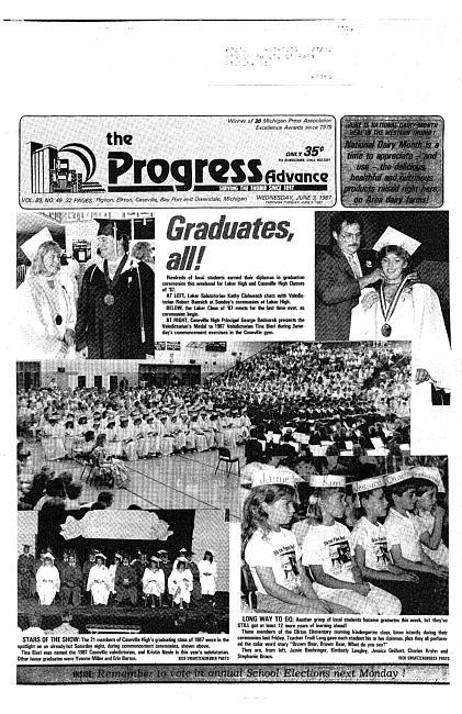 Clippings from The progress advance. Vol. 89 no. 49 (1987 June 3)