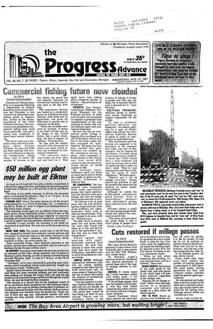 Clippings from The progress advance. Vol. 90 no. 7 (1987 August 12)