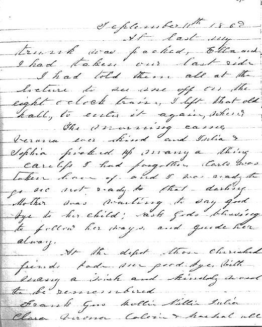Martha Baldwin diary : September 11, 1860 - December 11, 1863