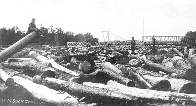 Men at logging camp