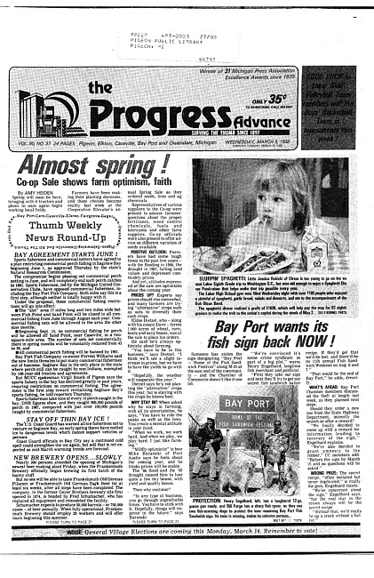 Clippings from The progress advance. Vol. 90 no. 37 (1988 March 9)