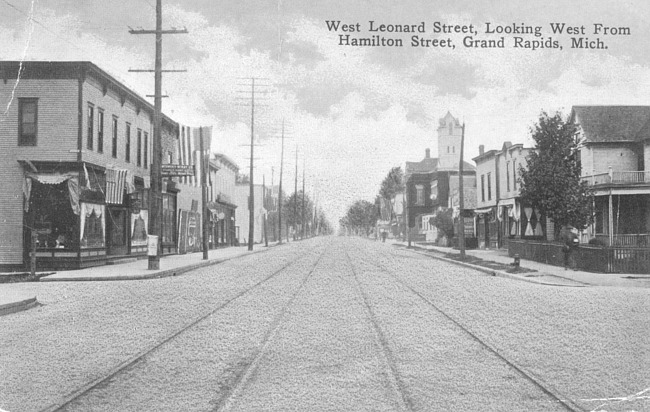 West Leonard Street looking West