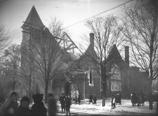 Alpine Avenue Christian Reformed Church after fire