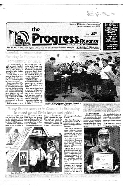 Clippings from The progress advance. Vol. 91 no. 24 (1988 December 7)