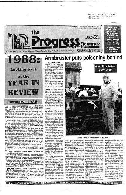Clippings from The progress advance. Vol. 91 no. 27 (1988 December 28)