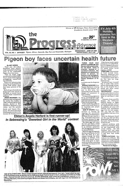 Clippings from The progress advance. Vol. 92 no. 1 (1989 June 28)