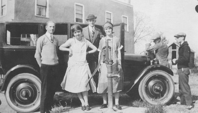 High School Students and Ford car