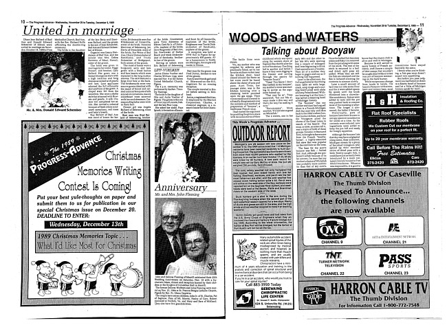 Clippings from The progress advance. Vol. 92 no. 23 (1989 November 29)