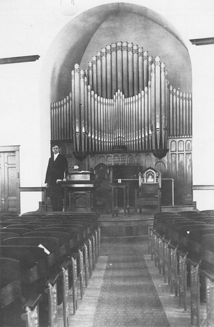 Neland Christian Reformed Church Interior with Pastor