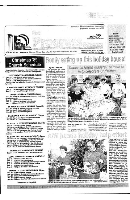 Clippings from The progress advance. Vol. 92 no. 26 (1989 December 20)