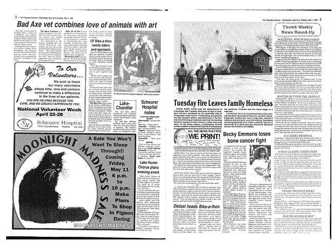 Clippings from The progress advance. Vol. 92 no. 44 (1990 April 25)