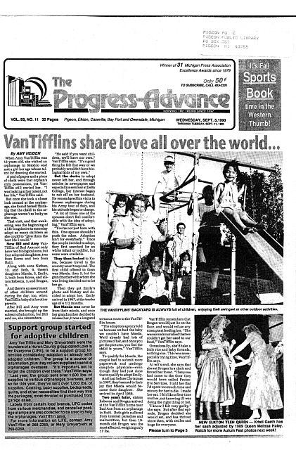 Clippings from The progress advance. Vol. 93 no. 11 (1990 September 5)