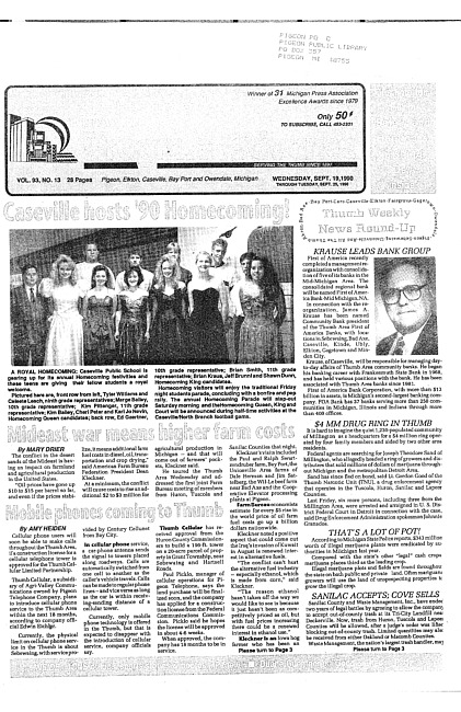 Clippings from The progress advance. Vol. 93 no. 13 (1990 September 19)
