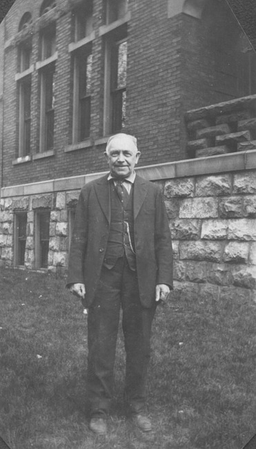 Man outside Grand Rapids Christian High School