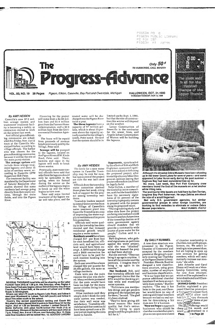 Clippings from The progress advance. Vol. 93 no. 19 (1990 October 31)