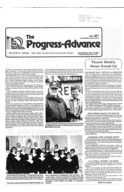 Clippings from The progress advance. Vol. 93 no. 23 (1990 November 28)