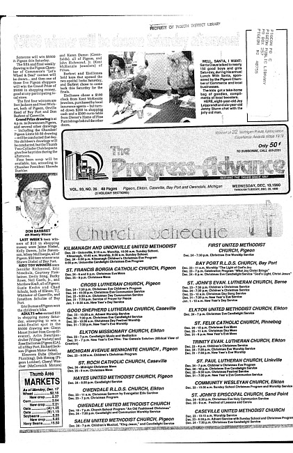 Clippings from The progress advance. Vol. 93 no. 26 (1990 December 19)