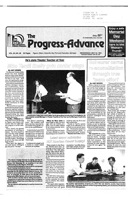 Clippings from The progress advance. Vol. 93 no. 48 (1991 May 22)